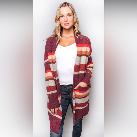Target A New Day | Striped Knit Cardigan | Large - Picture 2 of 15